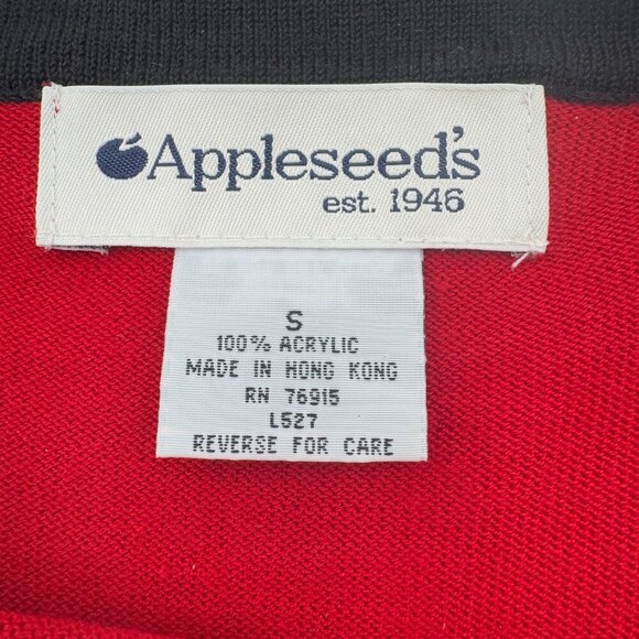 Appleseed's Two Piece Women's Red and Black Cardigan Set Size Small - Picture 10 of 11
